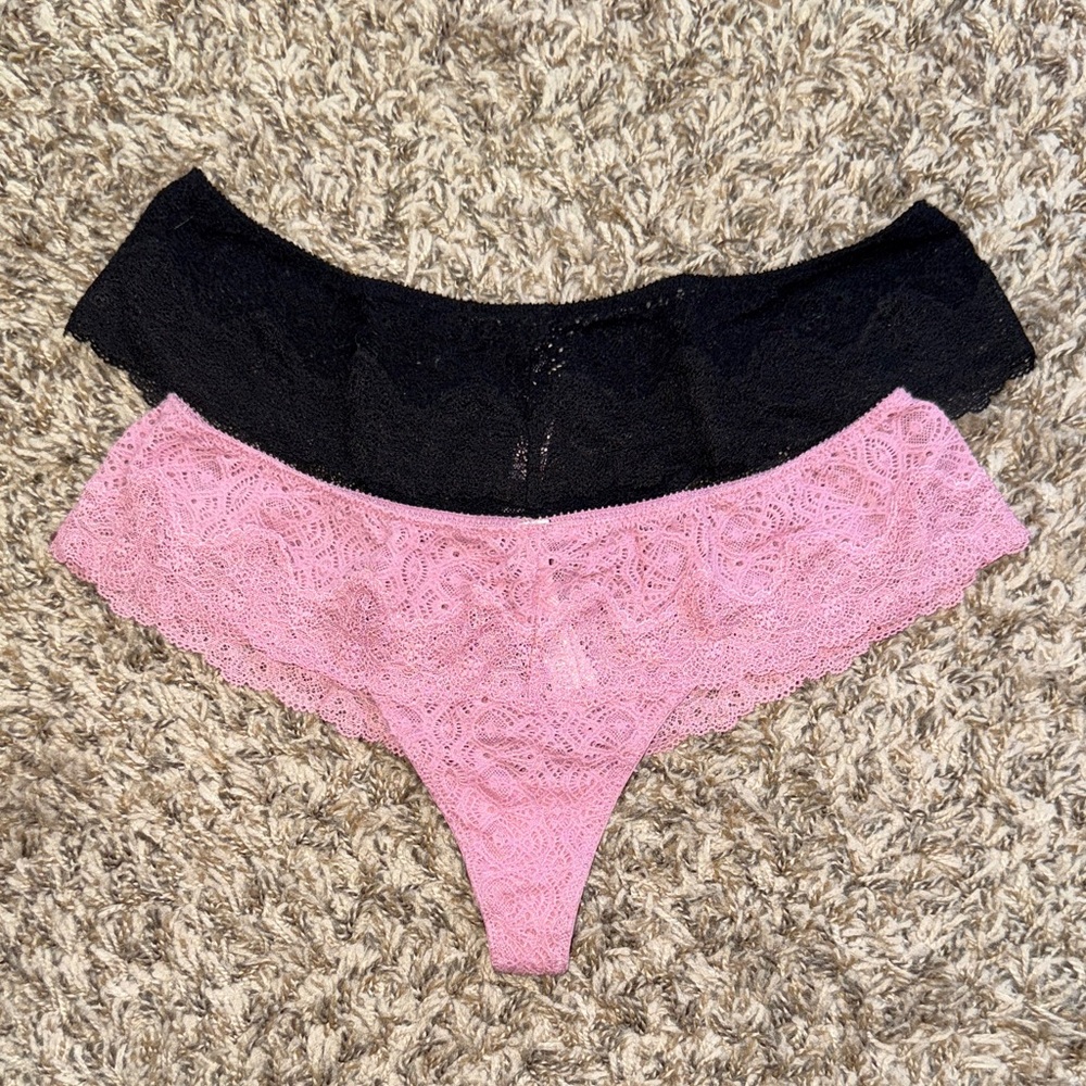 2 Victoria’s Secret Wide Side Thongs